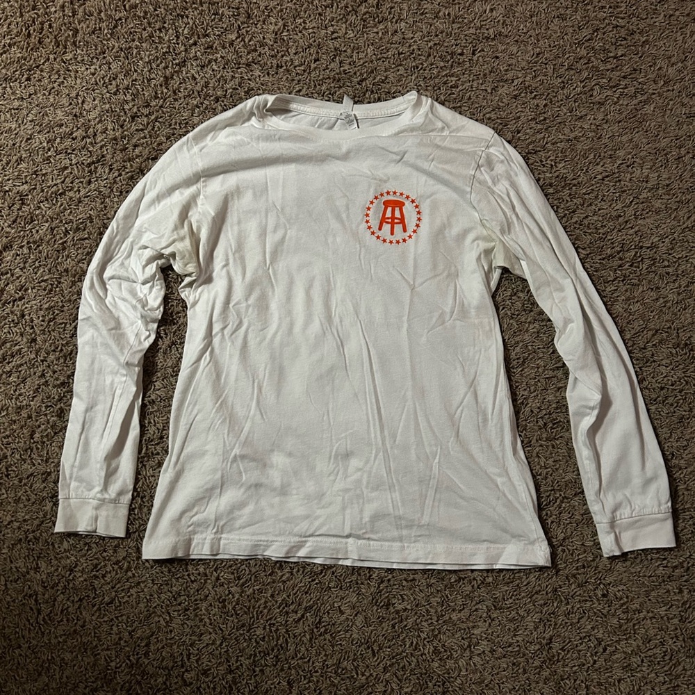 White Barstool Long Sleeve Shirt